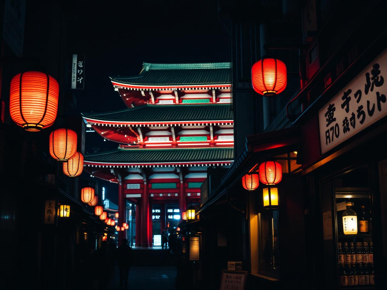 Asakusa de Noche + Degustación de Sake