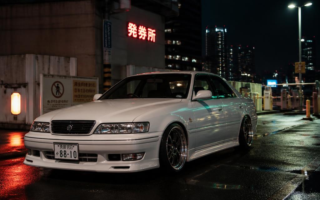 Mark 2 — auto JDM del tour en Tokyo