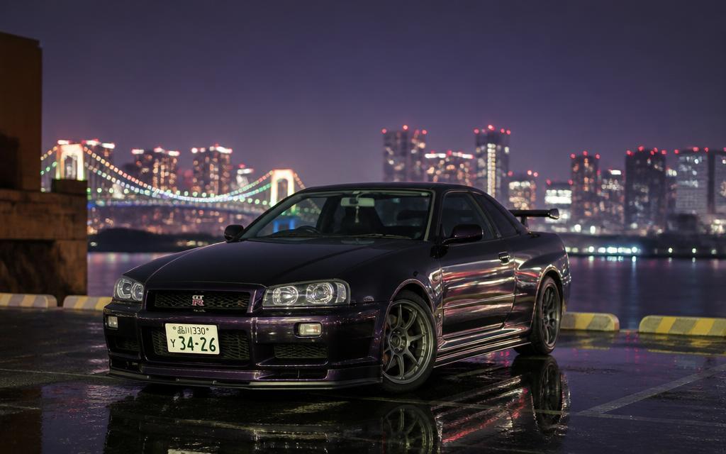 Skyline — auto JDM del tour en Tokyo